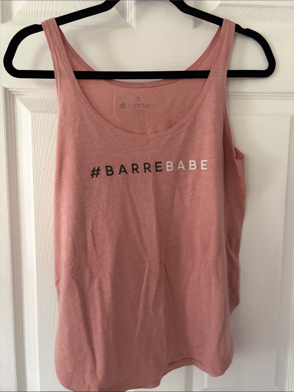 Pure Barre Women’s Tank Top in Dusty Rose with #BARREBABE Graphic